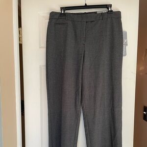 JM Collection Charcoal Gray Straight-Leg Trousers. Size 14